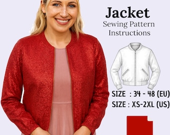 AmberLeaf Jacket Sewing Pattern: Women's Coat (PDF Pattern)