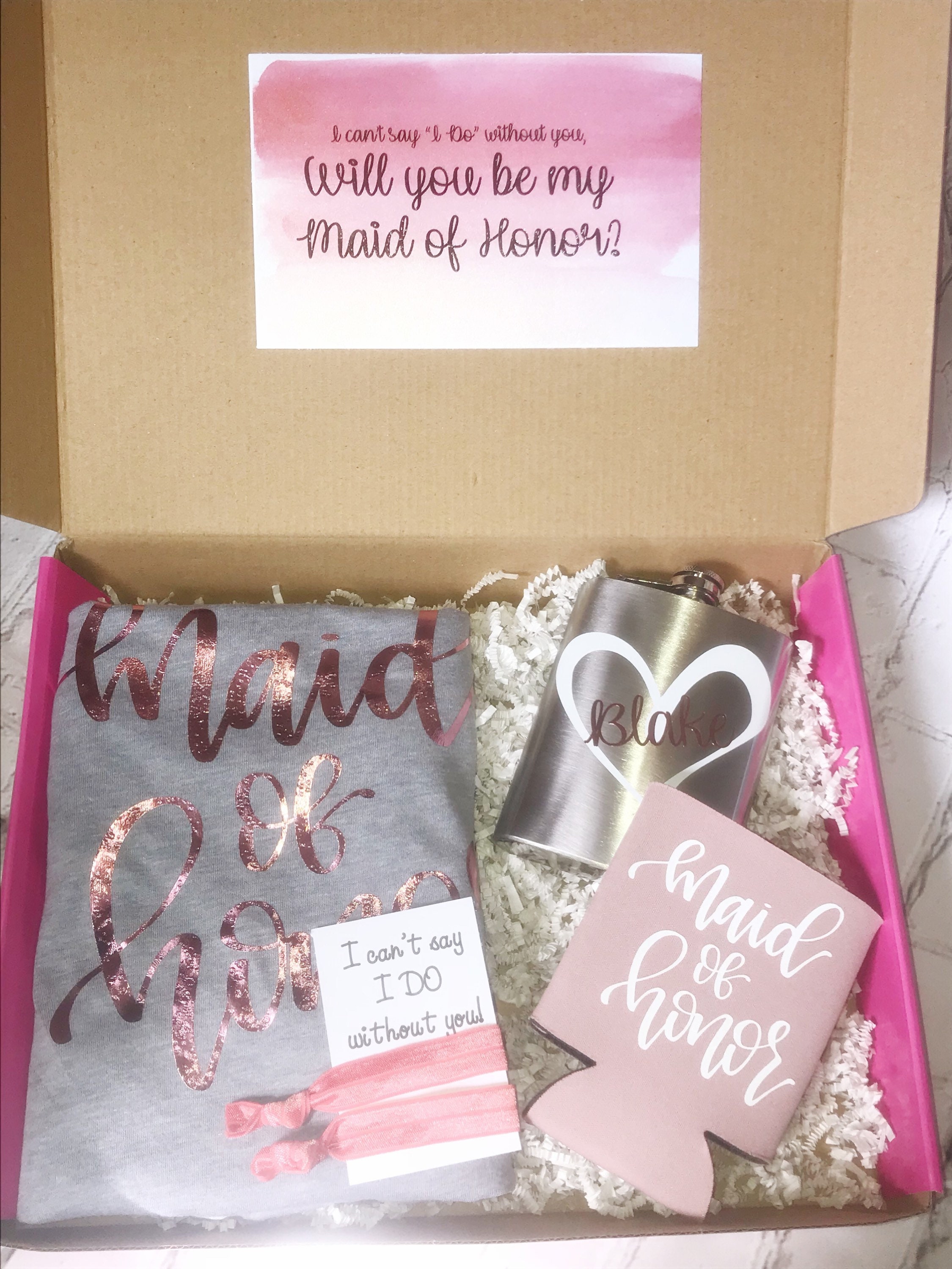 Maid Of Honor Proposal Box Bridesmaid Proposal Box Will You Be Etsy