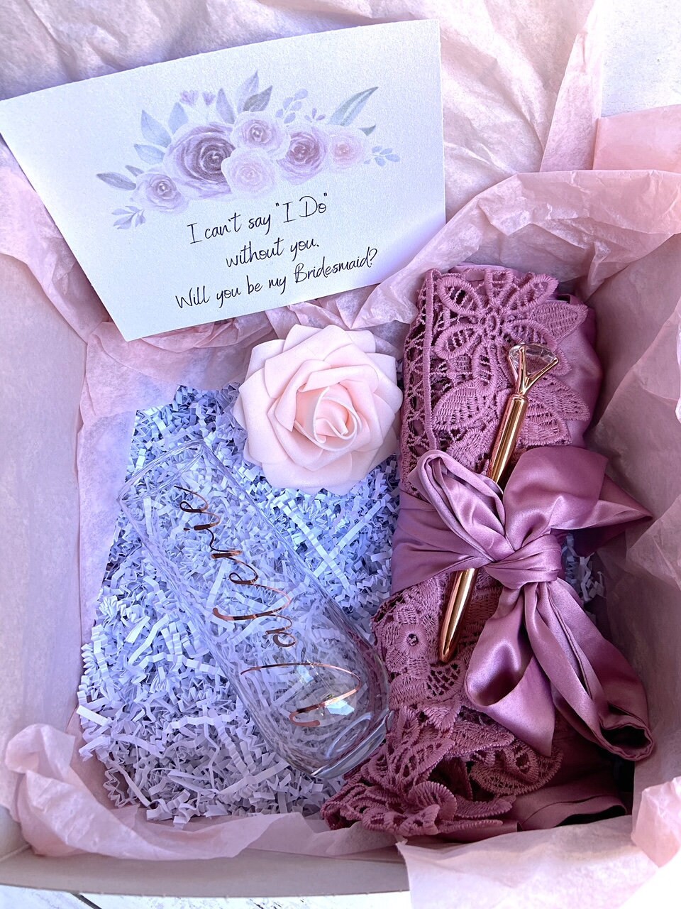 Personalized Bridesmaid proposal box set Bridesmaid gift Etsy