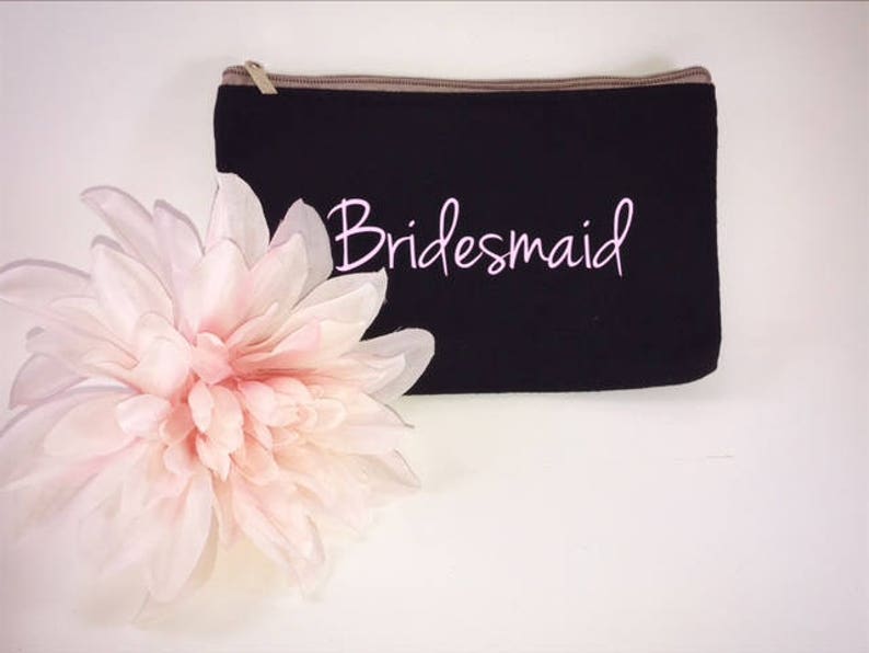 Bridesmaid Makeup Bag / Bridesmaid Cosmetic Bag / Personalized Etsy