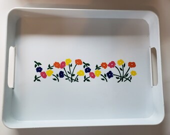 Download Floral Plastic Tray Etsy