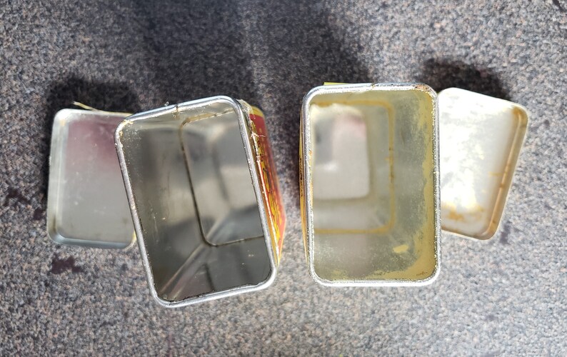 KEENS Mustard Containers 4oz 113g Vintage Kitchen Decor Great Advertising Graphics Yellow Red