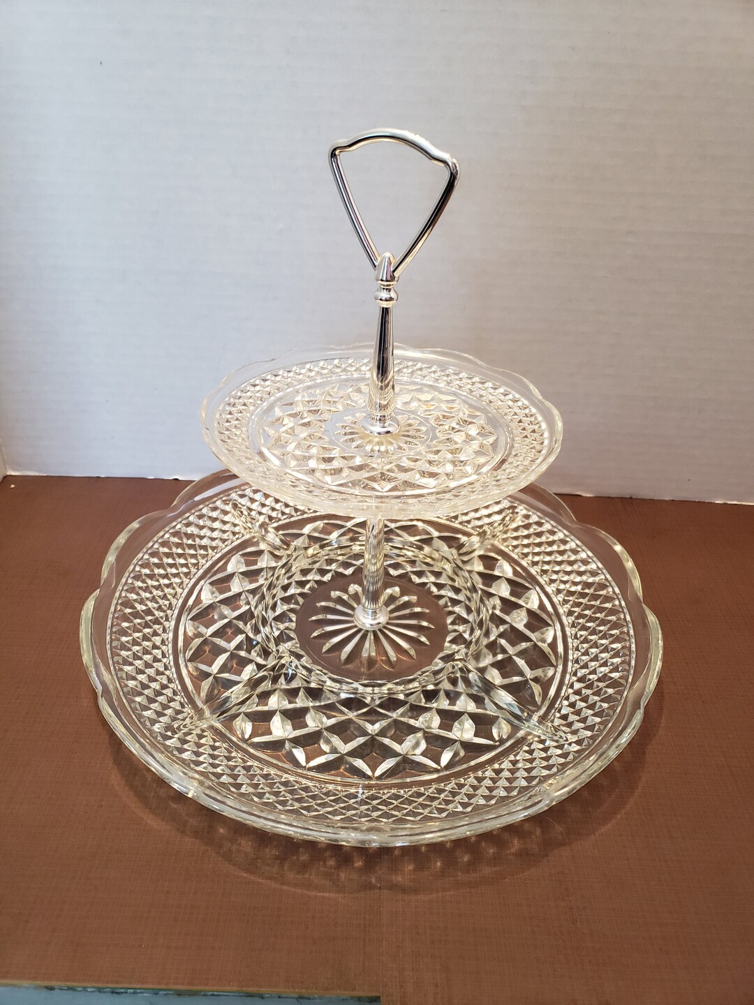 WEXFORD Anchor Hocking 2 Tiered Server Etsy