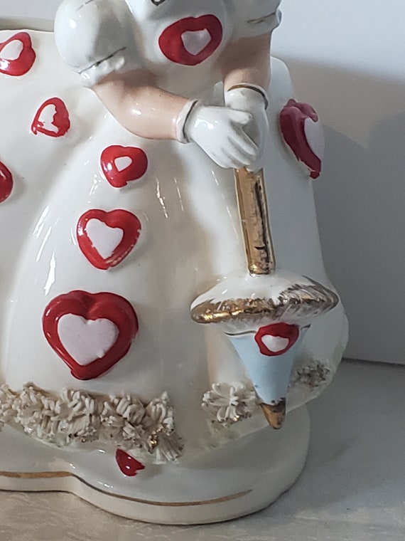 Vintage Relpo Lady Planter, Valentines Relpo Lady, Relpo A809