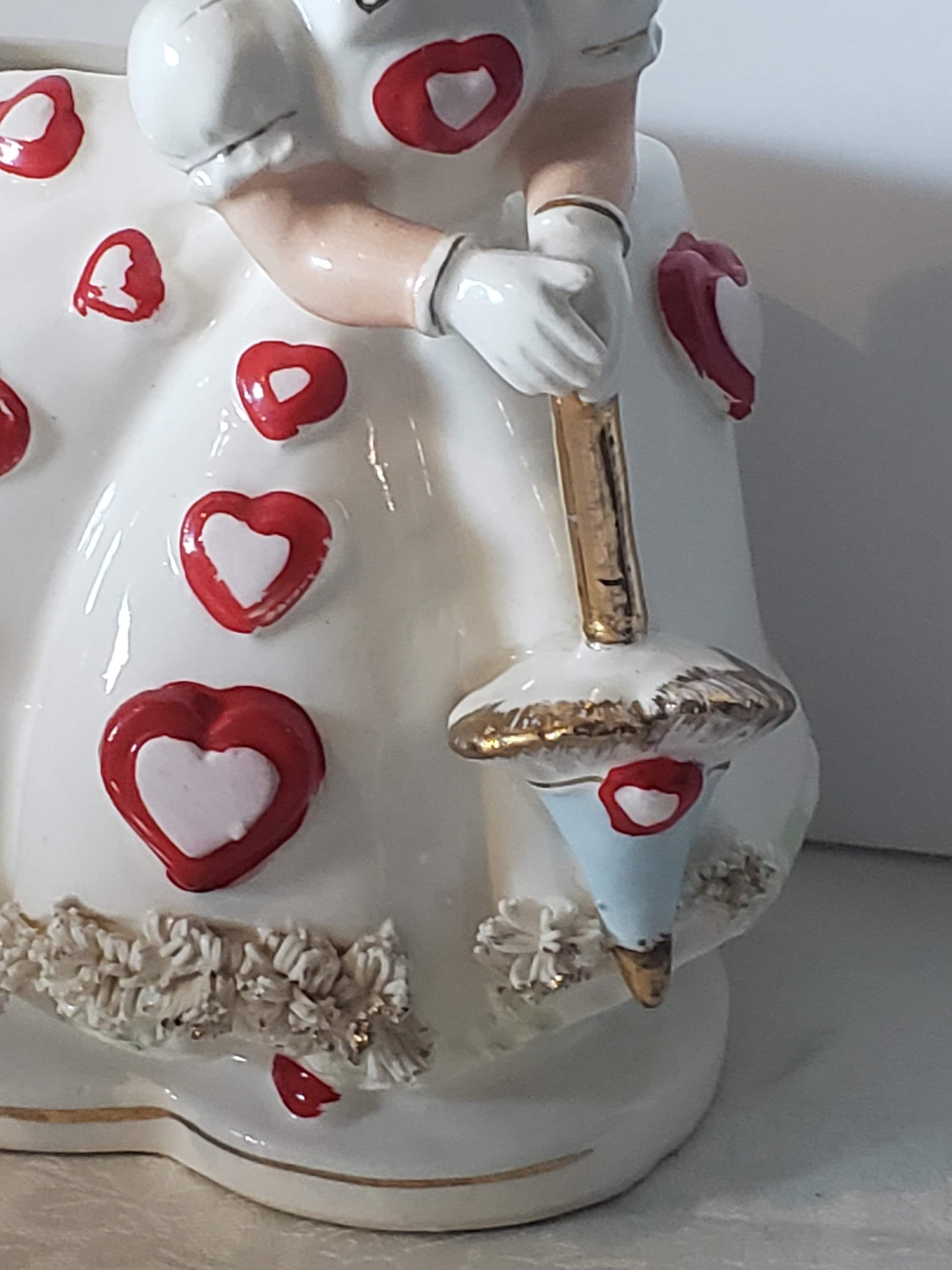 Vintage Relpo Lady Planter, Valentines Relpo Lady, Relpo