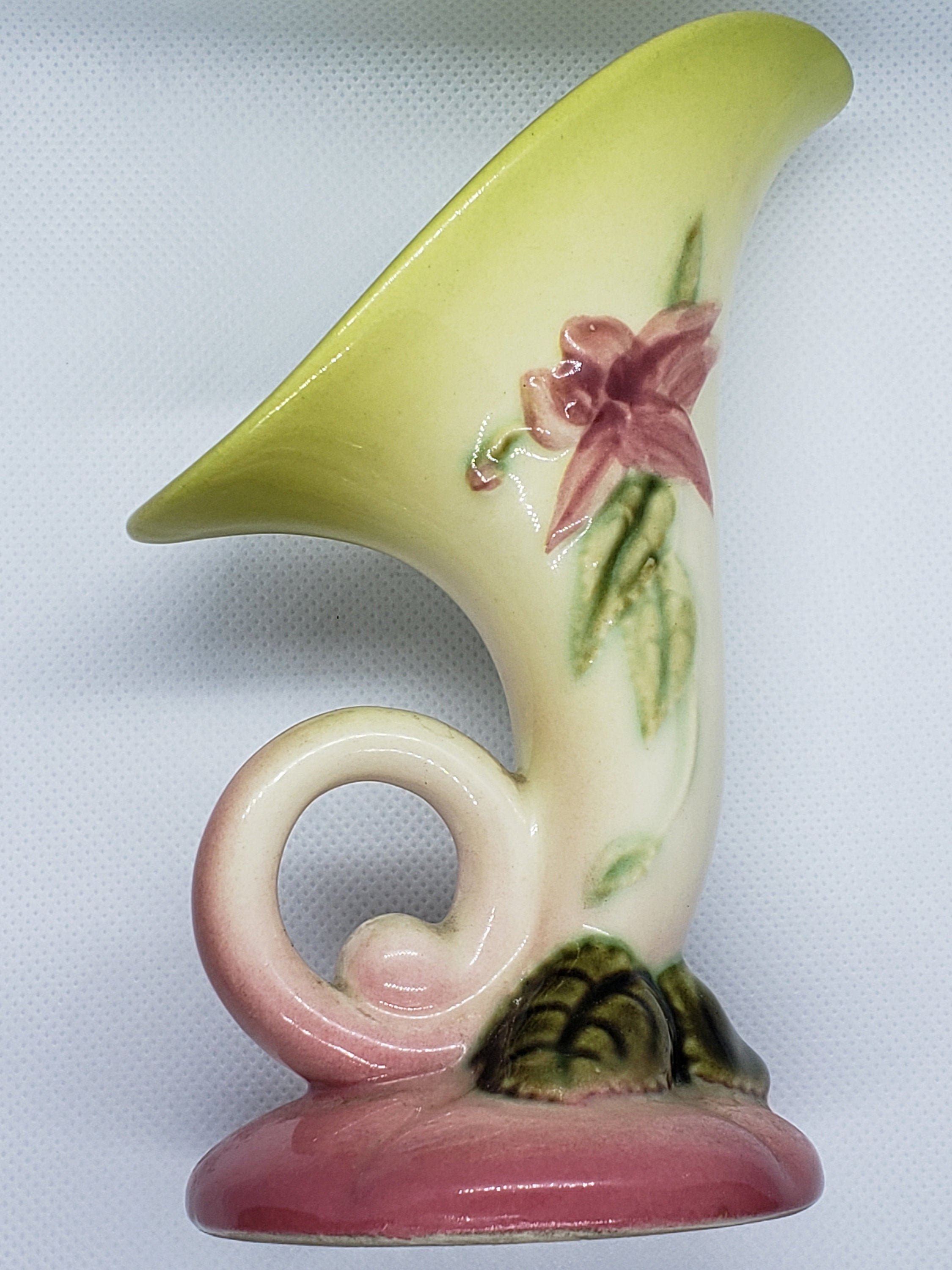 Hull Art Pottery Glazed Cornucopia Vase W25 1/2 Green & Etsy