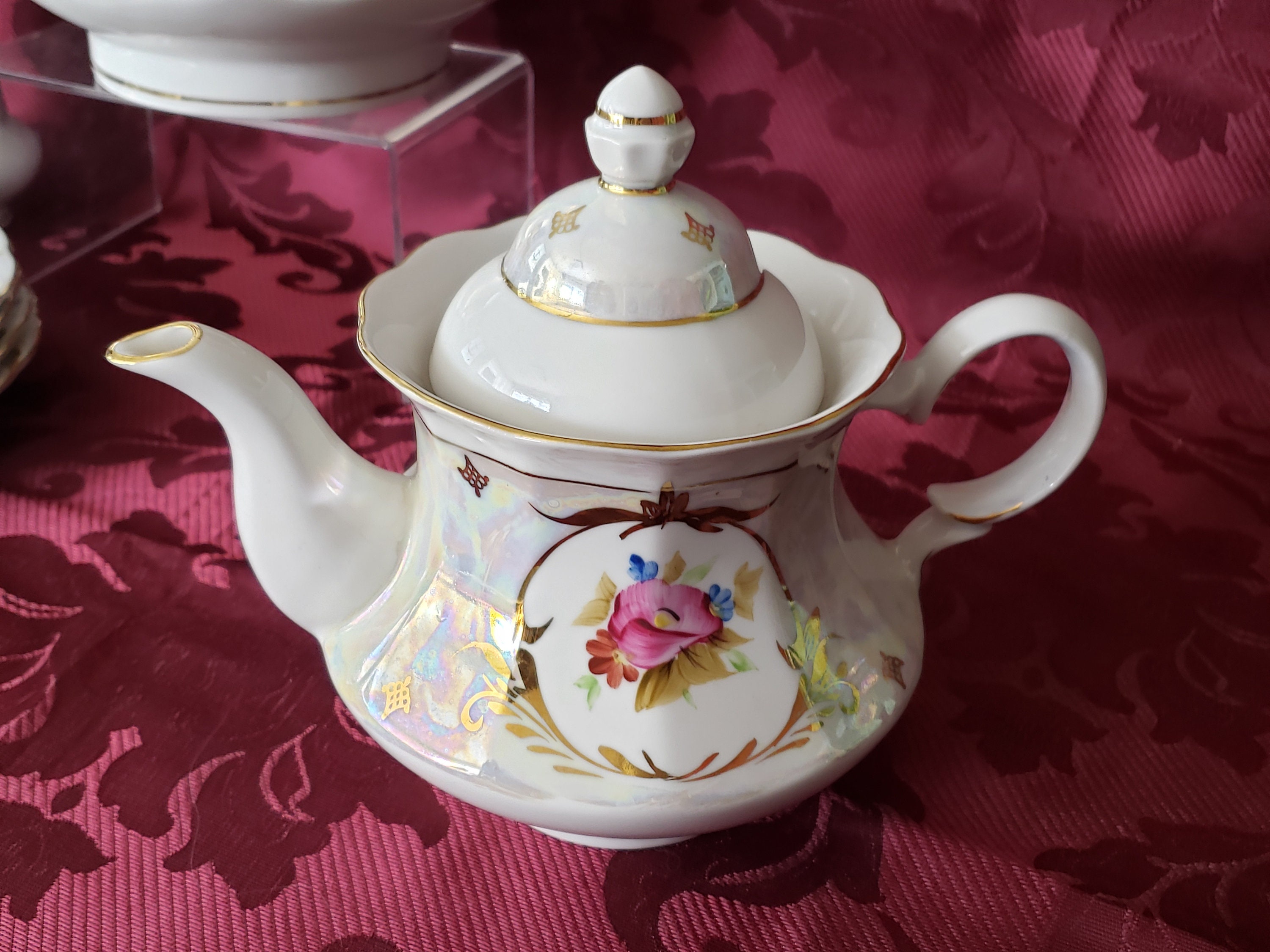 Korosten Porcelain Ukraine Russian Luster Tea Set / Floral Etsy Canada