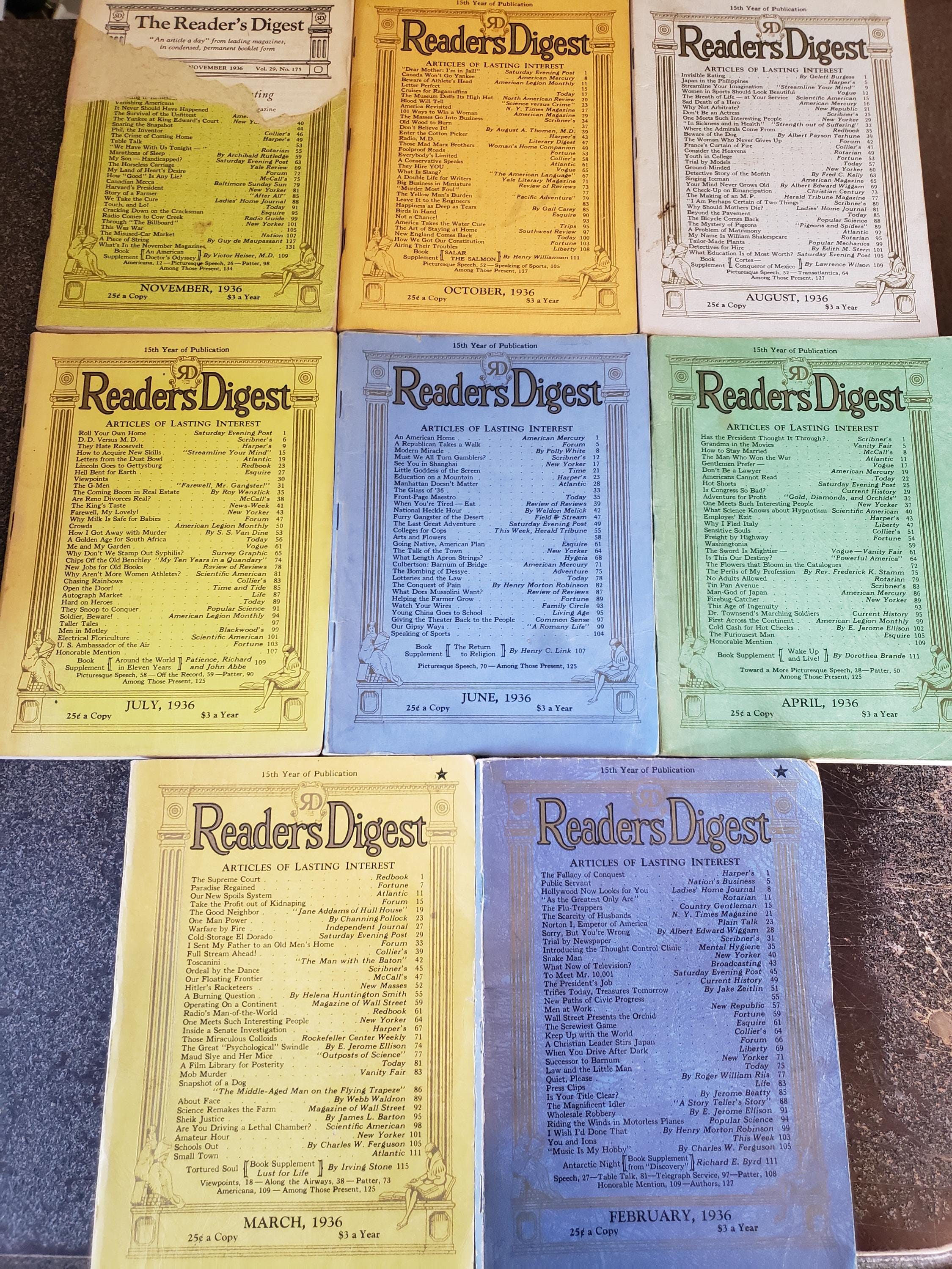 1958年発行のReader's Digest セット 1958 Readers Digest - Etsy Canada