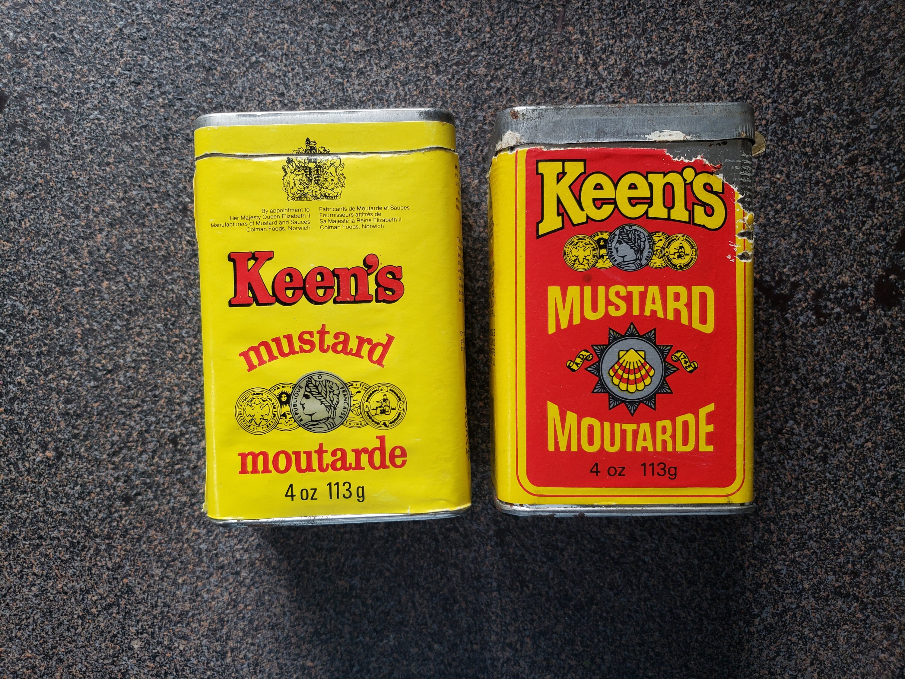 Keens Mustard Containers 4oz 113g / Vintage Kitchen Etsy