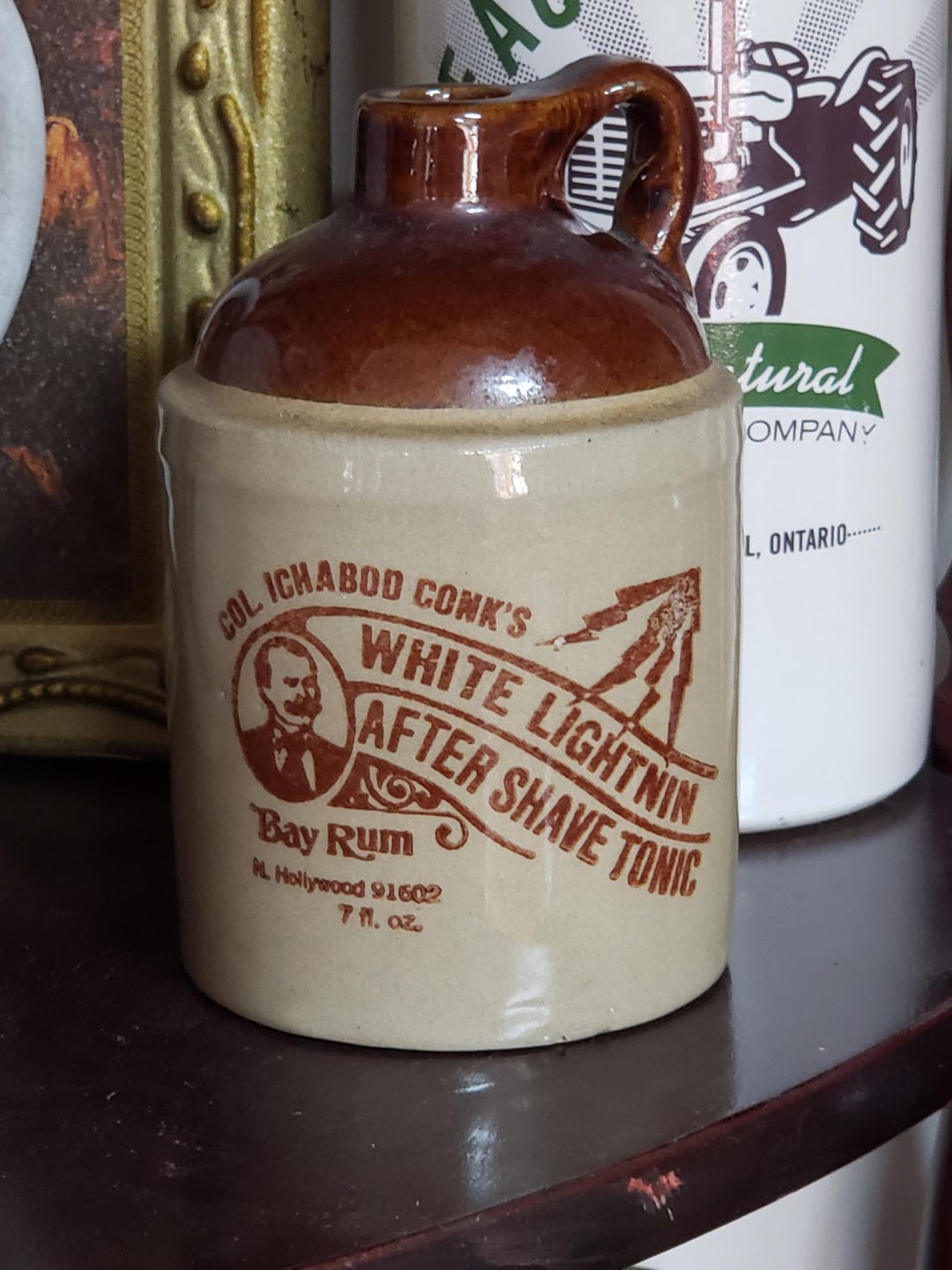 Col Ichabod Conk's Stoneware Jug Crock, White Lightening Aftershave ...