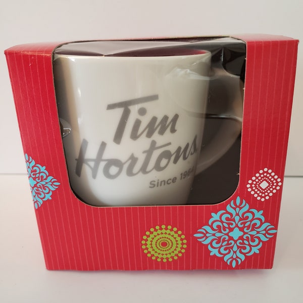 Tim Horton's Coffee Mug, Collectible Tim Hortons, Tim Hortons Since 1964 Porcelain Mug, Red Interior