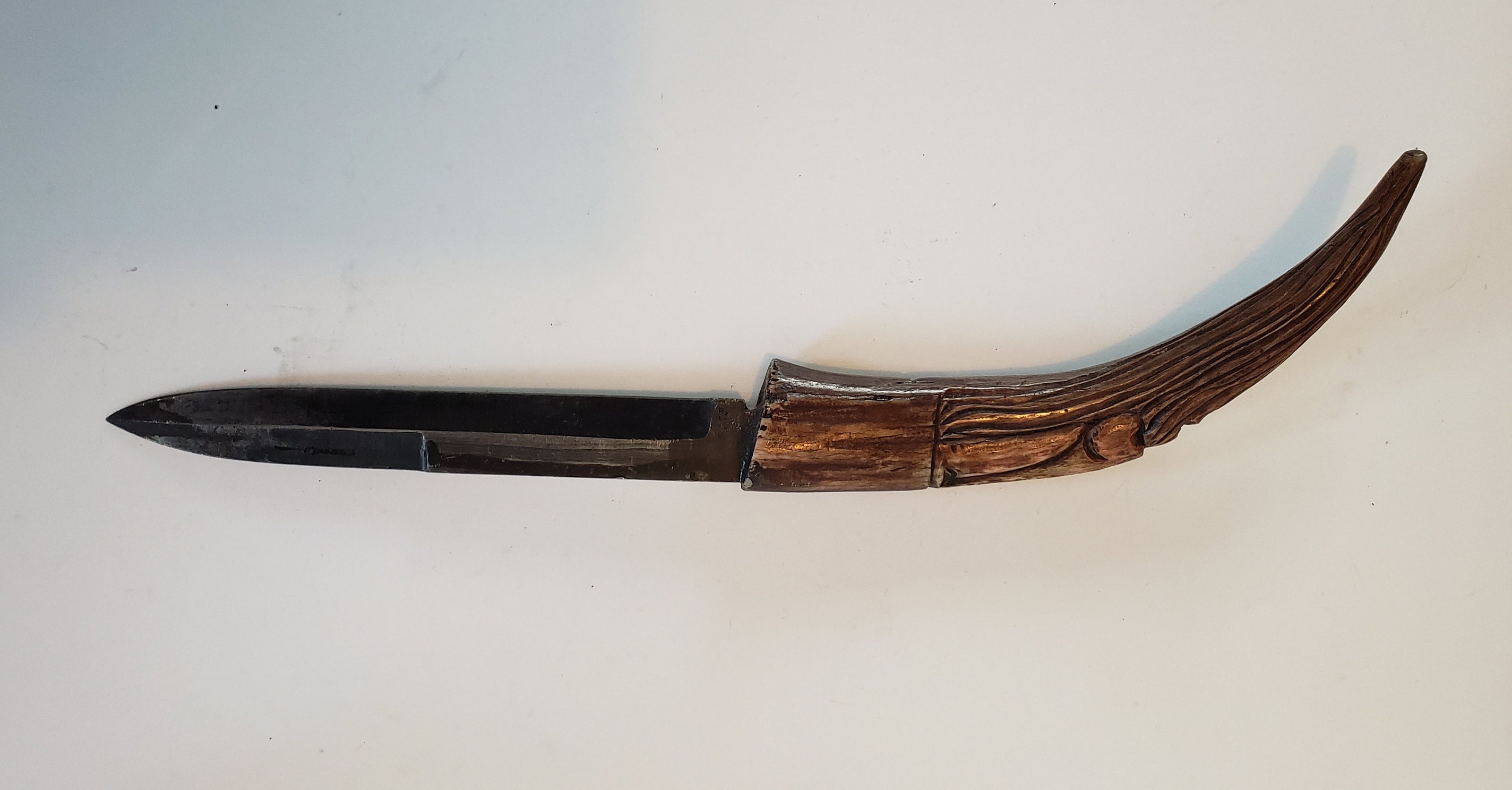 Vintage Kiffe Japan Military Knife Hand Carved Old Wise Etsy Canada