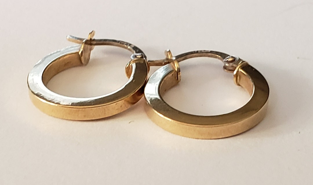 アクセサリー SOPHISTICATED VINTAGE / Solid hoop /45mm Givenchy Gold Logo Vintage Half Hoop Pierced Earrings – 24