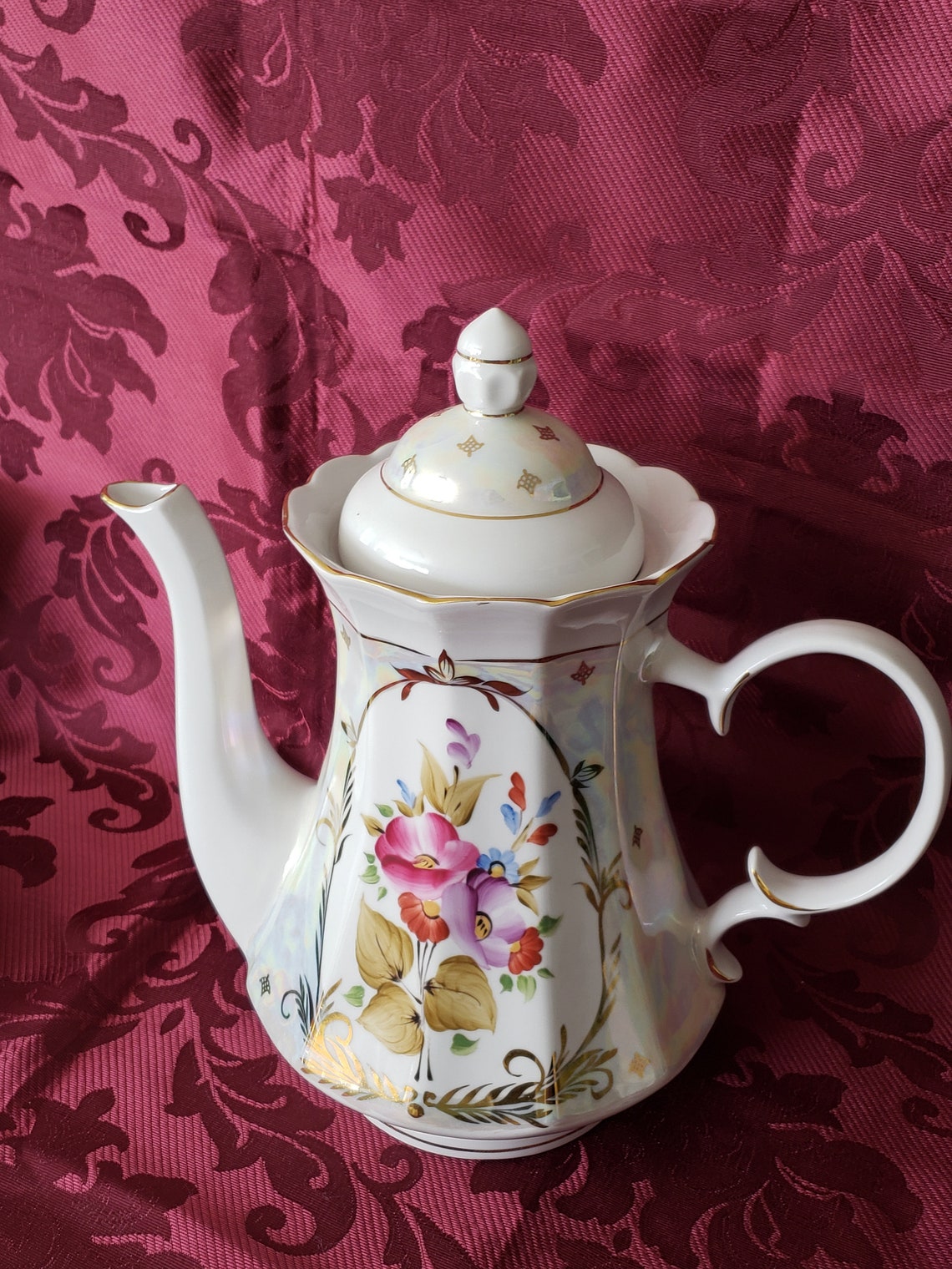 Korosten Porcelain Ukraine Russian Luster Tea Set / Floral Etsy Canada