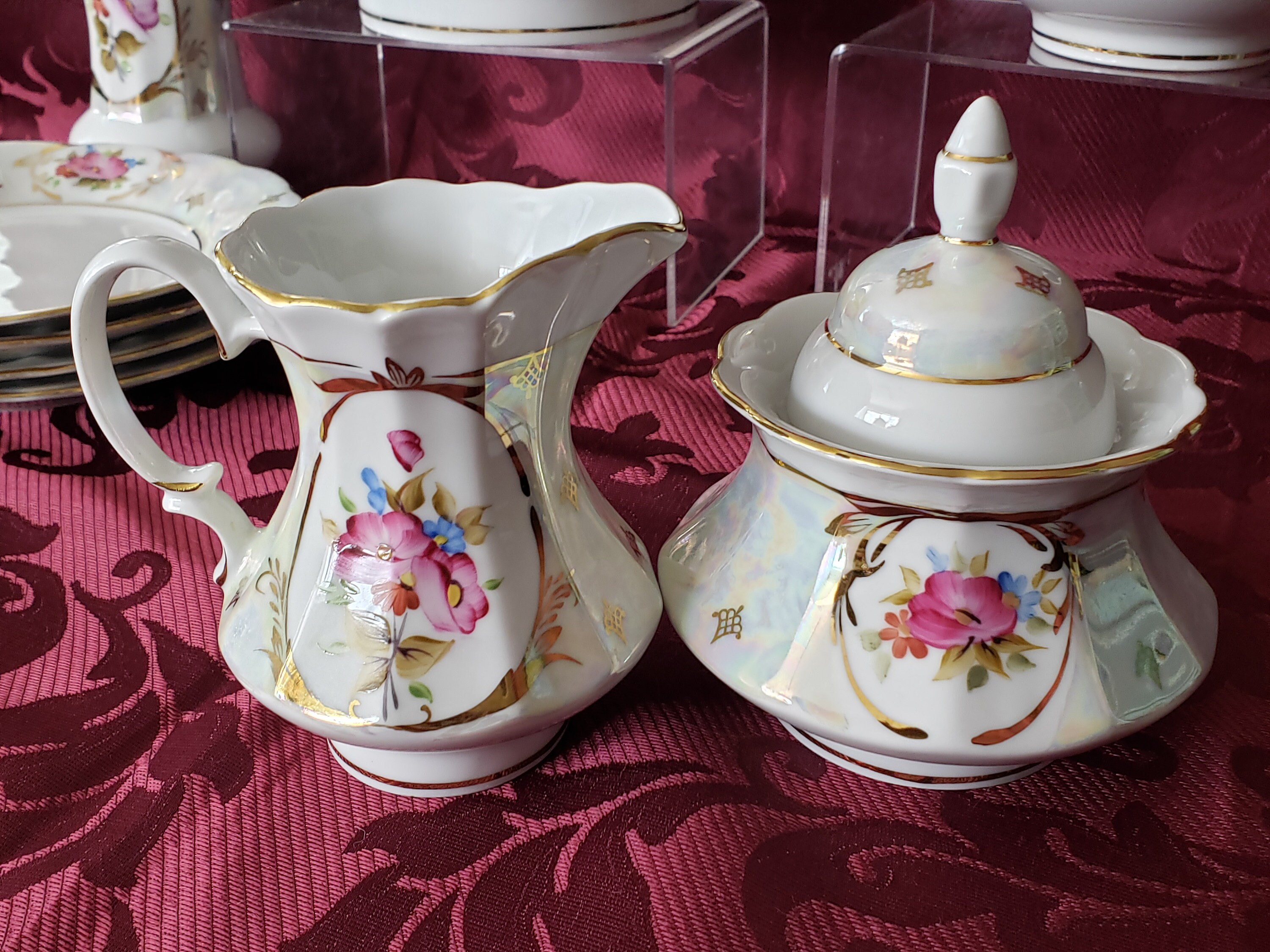 Korosten Porcelain Ukraine Russian Luster Tea Set / Floral Etsy Canada