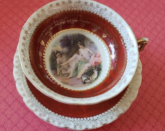 18th C. Antique Royal Vienna Porcelain China Tea Cup Signed Francois Boucher, Demitasse