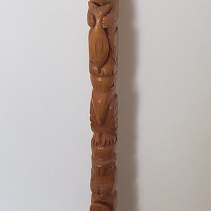 Vintage Carved Wooden Totem, Totem Pole, Miniature Totem, Chief Eagle ...