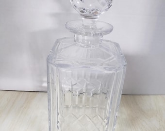 Signed Edinburgh Scotland Crystal Decanter, Heavy Crystal Liquor Decanter, Liquor Decanter, Bar Decanter