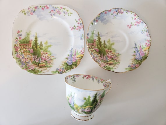 Royal Albert KENTISH ROCKERY Bone China Trio Set / Teacup - Etsy