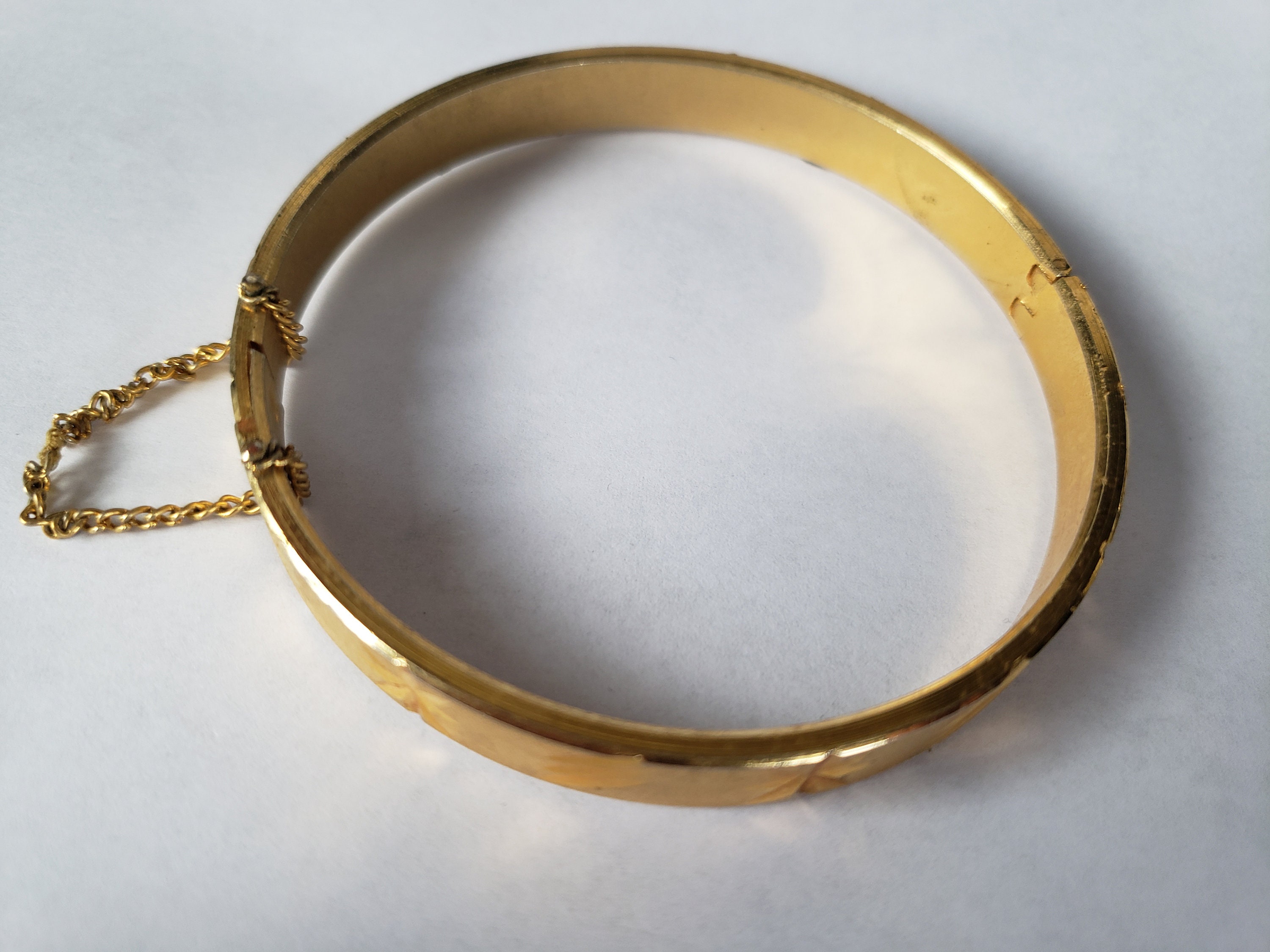 18K Rolled Gold Plated RGP Etched Starburst Clamper Bracelet - Etsy