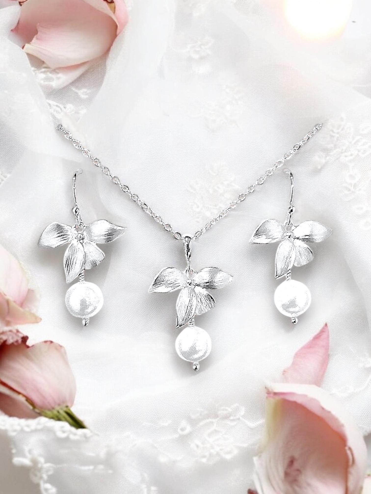 Mabor Orecchini A Forma Di Rosa Per Donna - Vintage Pendenti Fiore In Smalto E Lega Di Zinco - Gioielli Per Matrimonio E Damigelle (Oro Rosa) - 2