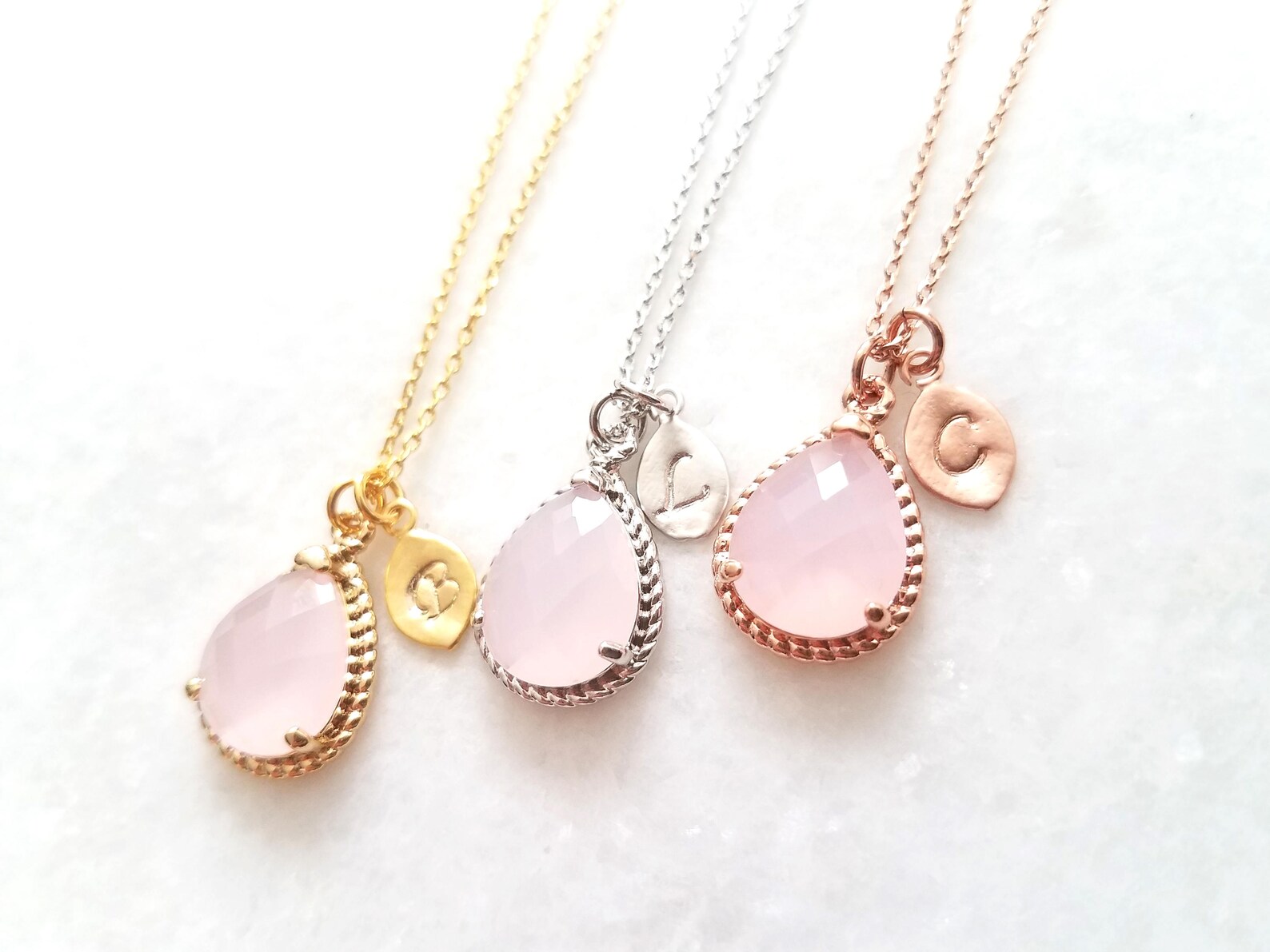 Blush Pink Bracelet Blush Pink White Gold Bridesmaid Etsy