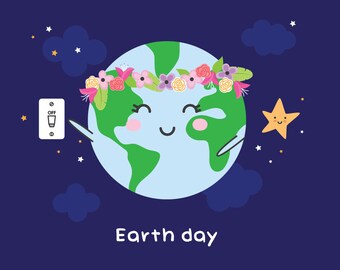 Earth day - Cute illustration