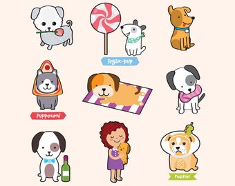 Puppies! - cute illustrations of dogs