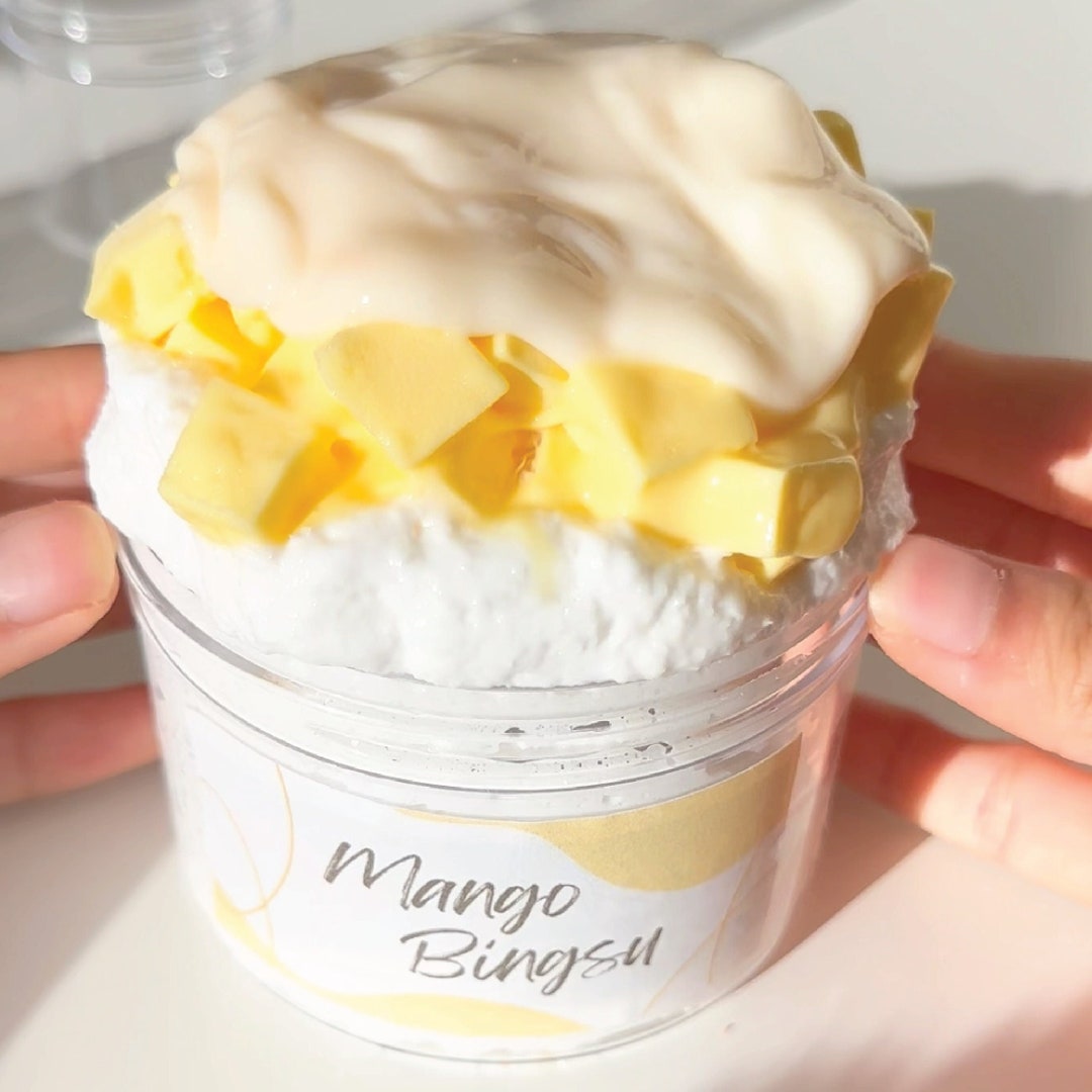 Mango Bingsu DIY Slime Kit Jelly Cube Slime Crunchy Slime Etsy