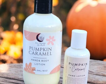 Pumpkin Spice Lotion, Fall Scented, Hydrating Body Lotion, Dry Skin Moisturizer, Soothing Hand Cream, Skincare Gift Mom, All Natural Lotion