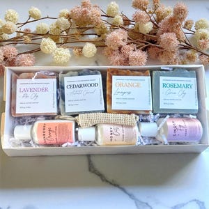 Soap Lotion Gift Box, Handmade Soap Set, Birthday Spa Gift Box, Natural Soap Gift Box, Bath & Beauty Gift for Her, Skincare Christmas Gift