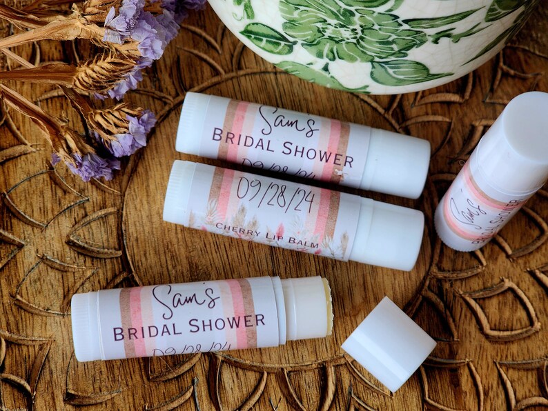 Wedding Favors for Guests, Bulk Lip Balms, Personalized Wedding Lip