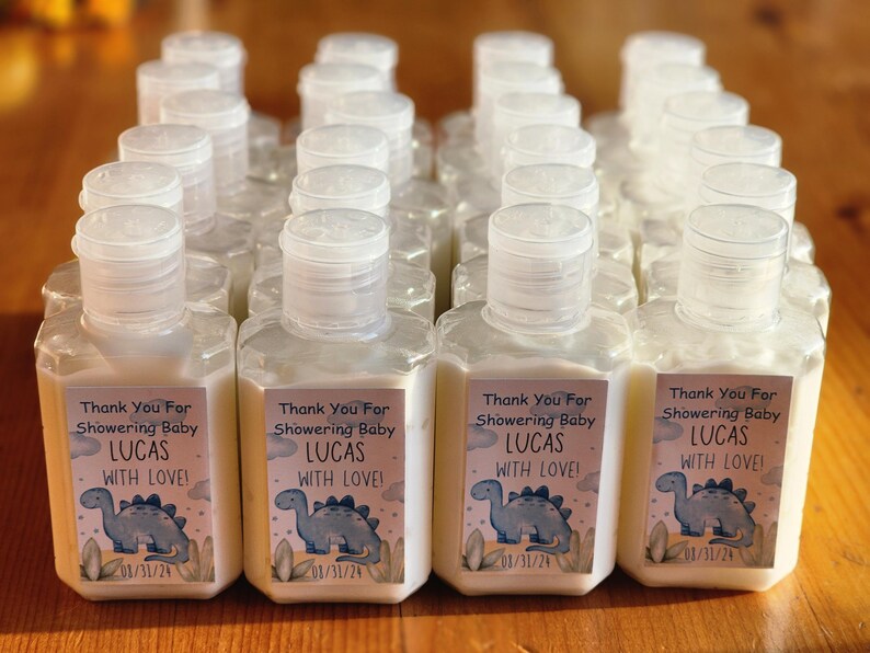 Baby Shower Favour, Personalized Party Favour, Dinosaur Baby Shower