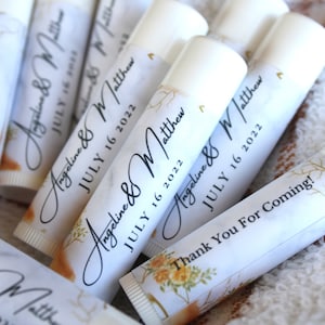 Cadeaux de mariage pour les invités, Baumes à lèvres en vrac, Baumes à lèvres de mariage personnalisés, Cadeaux nuptiales, Cadeaux baby shower bâillonnés, Cadeaux pour fête d&#39;anniversaire