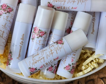 Wedding Favors for Guests, Bulk Lip Balms, Personalized Wedding Lip Balms, Bridal Shower Favors, Chapstick Baby Shower Favors, Party Favors