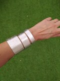 Extra Wide silver cuff bracelet (aluminium) product logo