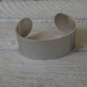 Extra Wide silver cuff bracelet aluminium image 3