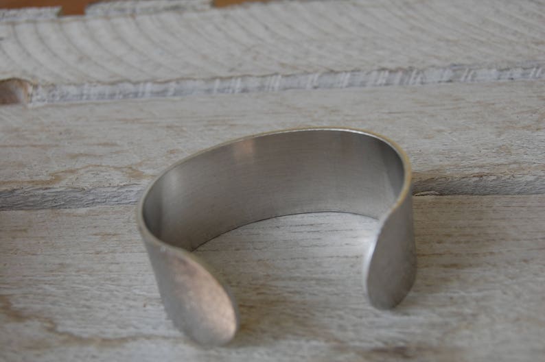 Extra Wide silver cuff bracelet aluminium image 9