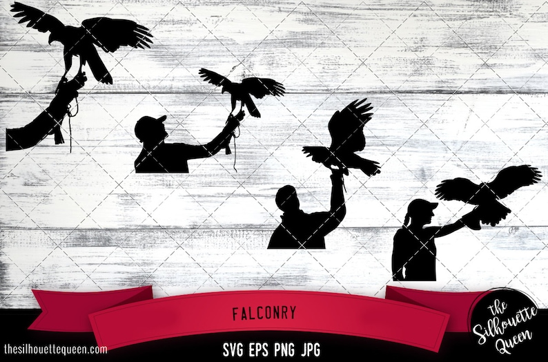 Falconry Silhouette Vector | Falconry SVG | Clipart | Graphic | Cutting ...