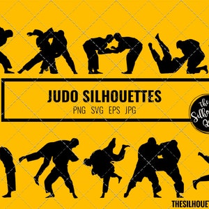 Silhouette de judo, clipart de judo, vecteur sportif de genre, JudoSvg, png, cricut cut files jpg