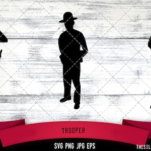 Trooper SVG,  Silhouette, Logo, Trooper  SVG Cut Files for Cricut Design, Trooper  Digital Commercial Clipart