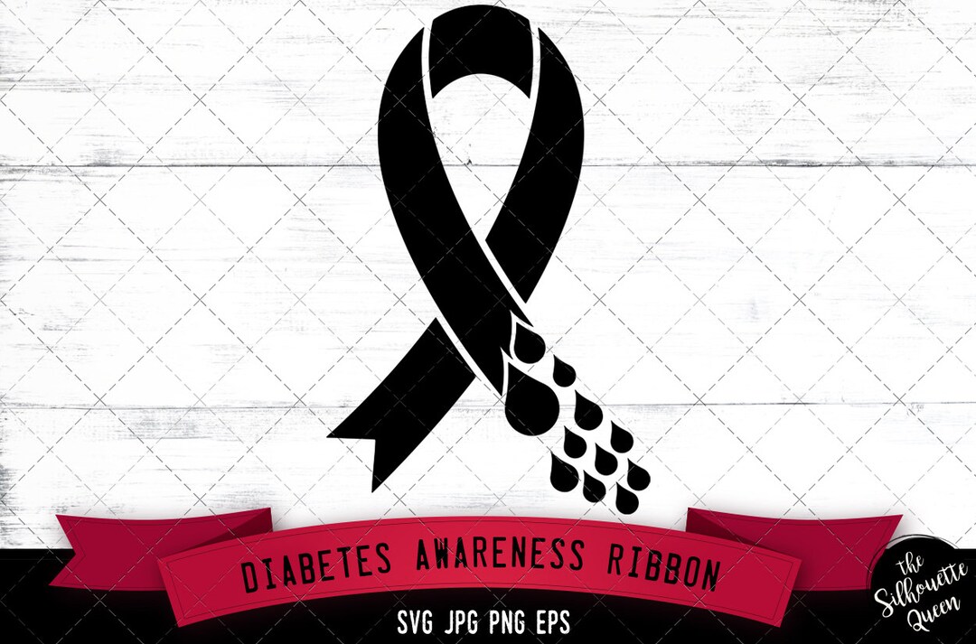 Diabetes Awareness, Awareness Ribbon Svg, Grey Blue Ribbon, Diabetes ...