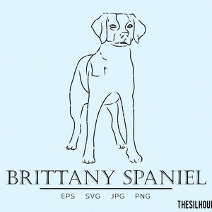 Brittany Spaniel, cane da caccia, razza di cane, cane da compagnia, amante del cane, padre mamma cane, vettore, svg, disegnato a mano, file per cricut, file di taglio c per il circuito