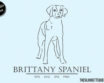 Brittany Spaniel, gun dog, dog breed, pet dog, dog lover, dog mom dad, vector, svg, hand drawn, files for cricut, c cut files for circuit