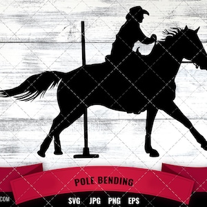 Pole Bending, rodeo cowboy svg, Gymkhana Equestrian,  Pony Club svg, 4-H svg, O-Mok-See svg, texas svg, rider svg, horseman svg