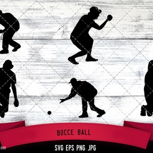 Bocce ball Silhouette Vector | Bocce ball SVG | Clipart | Graphic | Cutting files for Cricut, Silhouette