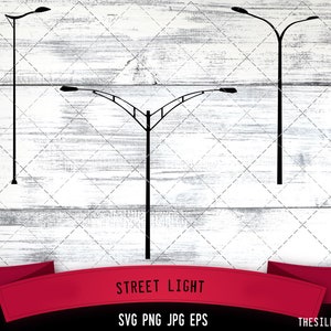 Street Light SVG,  Silhouette, Logo, Street Light  SVG Cut Files for Cricut Design, Street Light  Digital Commercial Clipart