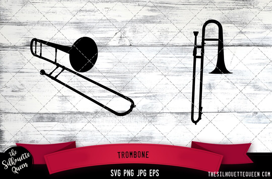 Trombone SVG, Silhouette, Logo, Trombone SVG Cut Files for Cricut