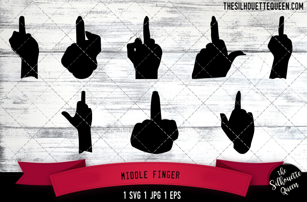 Middle Finger SVG File SVG Bundle File-cut File-vector Clip - Etsy