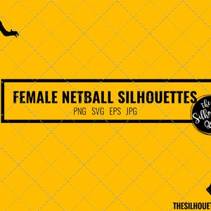 Netball Women SVG Bundle para corte, arquivos cortados Silhouette Studio, Cricut, arquivo digital Diecut Machine, download instantâneo, Eps, Dxf